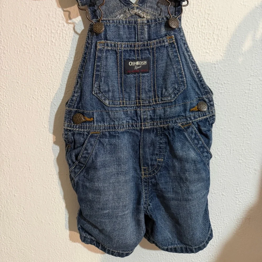 OshKosh B'gosh Classic Blue Short Overalls for Kids